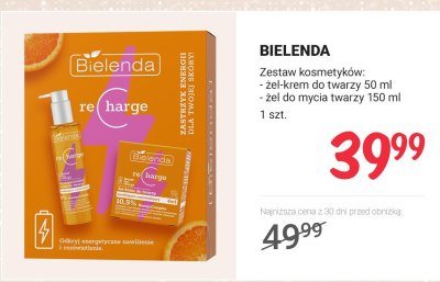Zestaw kosmetyków reCharge - żel-krem do twarzy 50 ml, żel do mycia twarzy 150 ml promocja w Rossmann