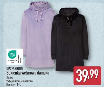 Sukienka welurowa damska Up2Fashion promocja w Aldi