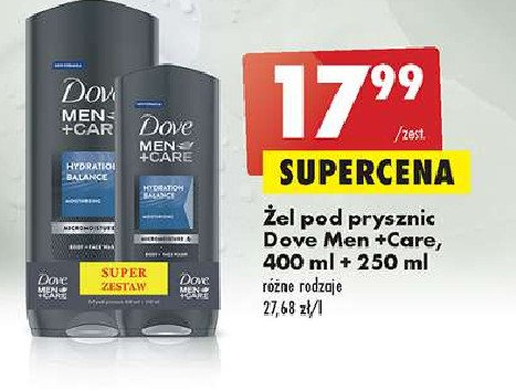 Żel pod prysznic hydrating balance Dove men+care promocje