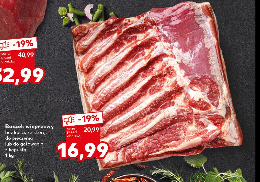 Boczek wieprzowy promocja w Kaufland