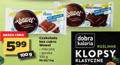 Czekolada bez dodatku cukru Wawel 70% cocoa promocja
