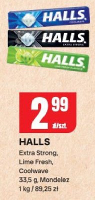 Cukierki Halls extra strong, lime fresh, coolwave Mondelez promocja w Chorten