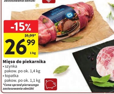 Mięso do piekarnika - szynka lub łopatka promocja w Intermarche
