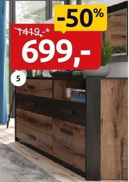 Komoda Black Red White promocja