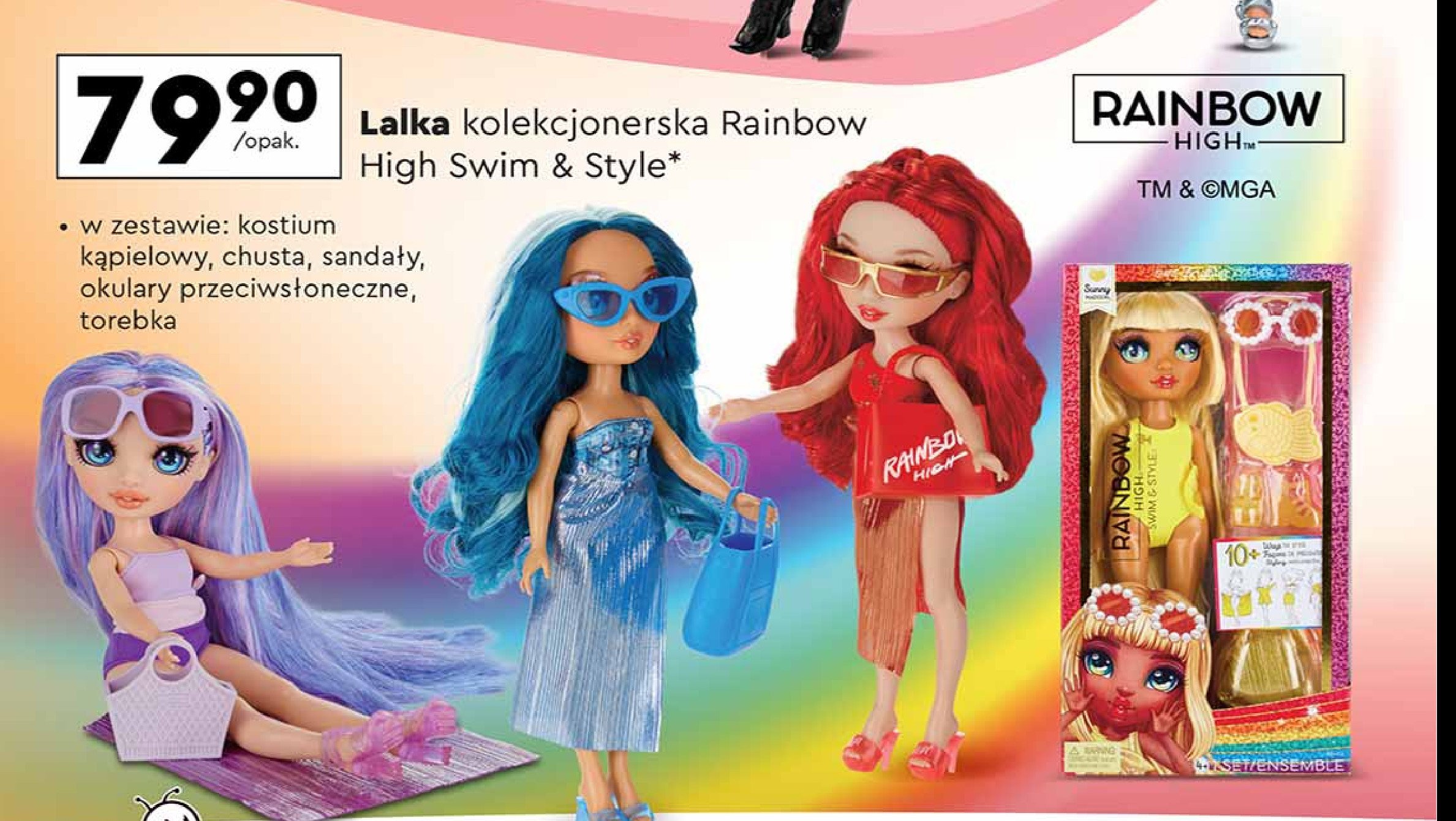 Lalka high swim & style Rainbow high promocja