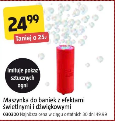 Maszynka do baniek z efektami świetlnymi i dźwiękowymi promocja w Jula