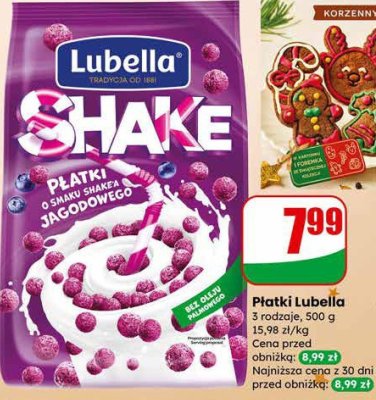 Płatki Lubella Shake promocja w Dino