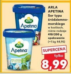 Ser feta z bazylią i oregano Arla apetina promocja