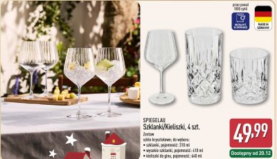 Szklanki, 4 szt. promocja w Aldi