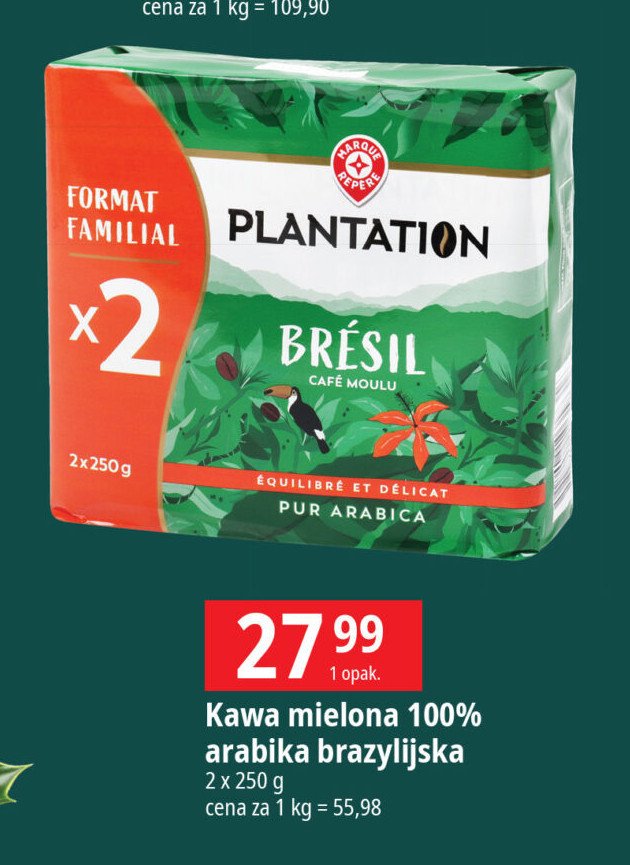 Kawa bresil Wiodąca marka plantation promocja w Leclerc