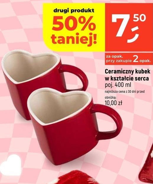 Kubek porcelanowy serce 400 ml promocja