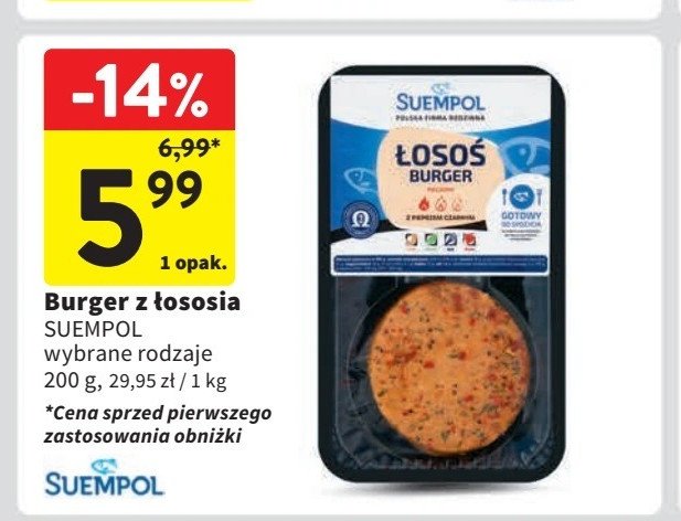 Łosoś burger Suempol promocja