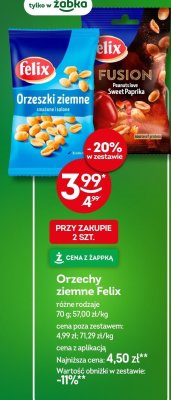 Orzeszki ziemne Felix różne rodzaje promocja w Żabka