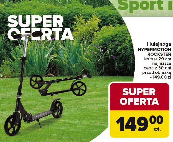 Hulajnoga czarna rockster Hypermotion promocja