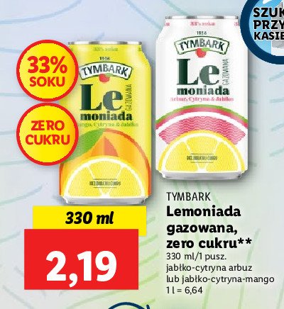 Lemoniada jabłko-cytryna-mango Tymbark lemoniada promocja