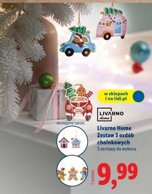 Livarno Home Zestaw 3 ozdób choinkowych, 3 zestawy do wyboru promocja w Lidl