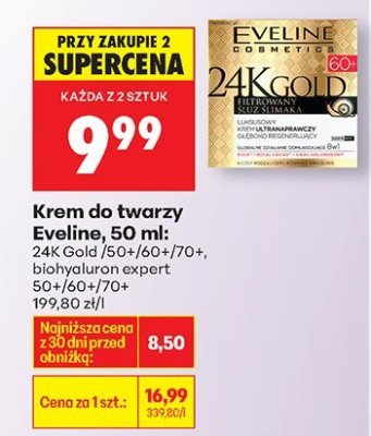 Krem do twarzy Eveline 24K Gold, 50 ml promocja w Biedronka