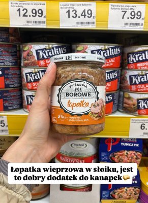 Łopatka wieprzowa w słoiku promocja w Dino