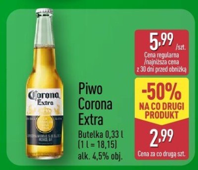Piwo Corona Extra promocja w Aldi