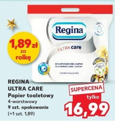 Papier toaletowy REGINA ULTRA CARE 3-warstwowy 9 szt. promocja w Kaufland