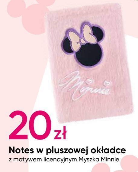 Notes pluszowy myszka minnie promocja