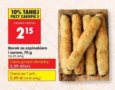 Borek ze szpinakiem i serem promocja w Biedronka