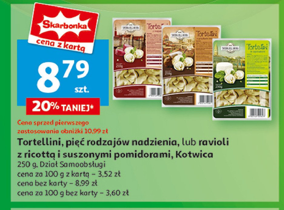 Tortellini z grzybami Kotwica promocja