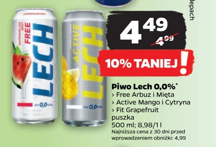 Piwo Lech fit grapefruit promocja