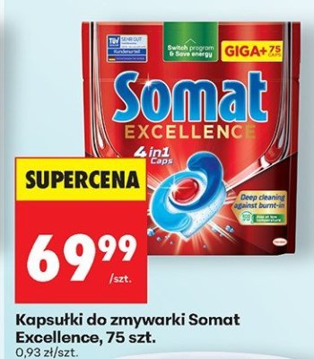 Kapsułki do zmywarki Excellence 75 szt. promocja w Biedronka