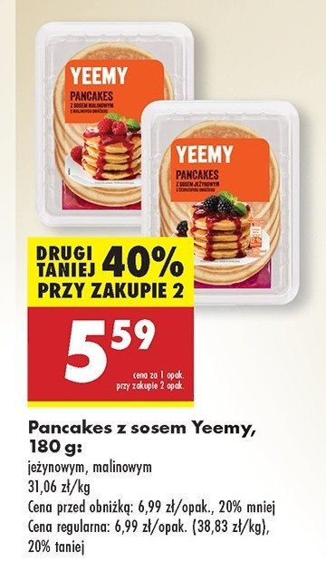 Pancakes z sosem jeżynowym Yeemy promocja