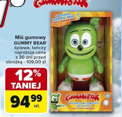 Miś gumowy GUMMY BEAR śpiewa, tańczy promocja w Carrefour