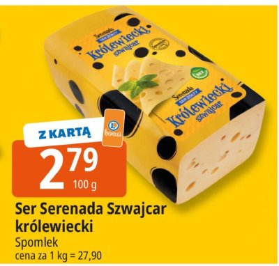 Ser Serenada Szwajcar królewiecki Spomlek promocja w Leclerc