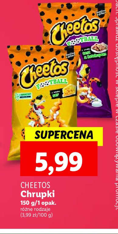 Chrupki o smaku sera Cheetos football Frito lay cheetos promocja