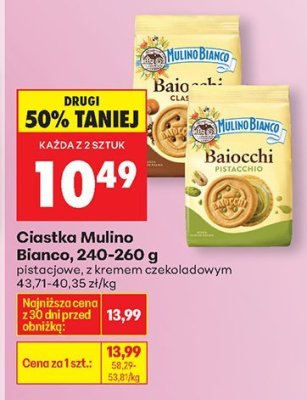 Ciastka Mulino Bianco, 240-260 g, pistacjowe  promocja w Biedronka
