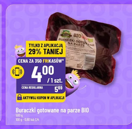 Buraki gotowane bio Farma promocja w POLOmarket