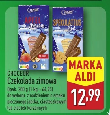 Czekolada CHOCEUR zimowa promocja w Aldi