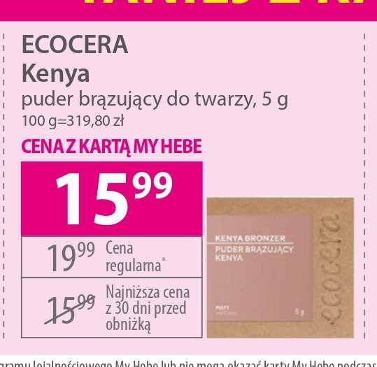Puder brązujący kenya Ecocera promocja