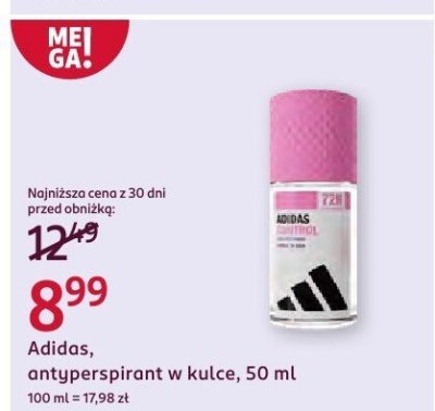 Antyperspirant w kulce Adidas, 50 ml promocja w Rossmann