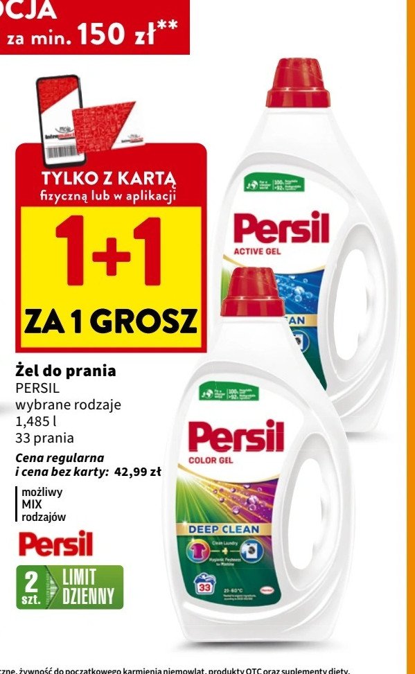 Żel do prania deep clean Persil active gel promocja w Intermarche