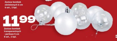 Zestaw bombek ośnieżonych 6 cm promocja w Twój Market