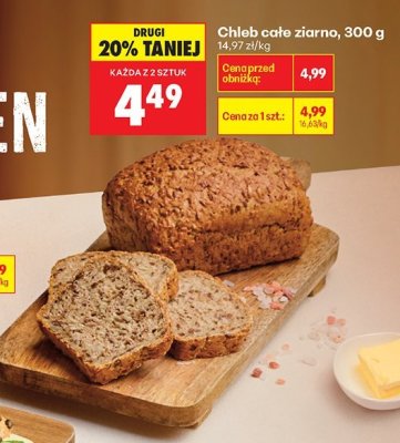 Chleb całe ziarno promocja w Biedronka