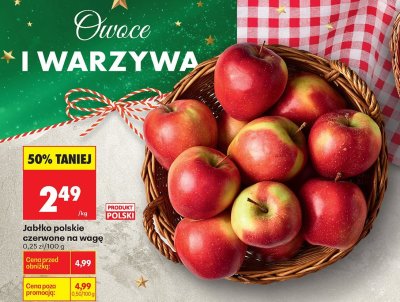 Jabłko polskie czerwone na wagę promocja w Biedronka