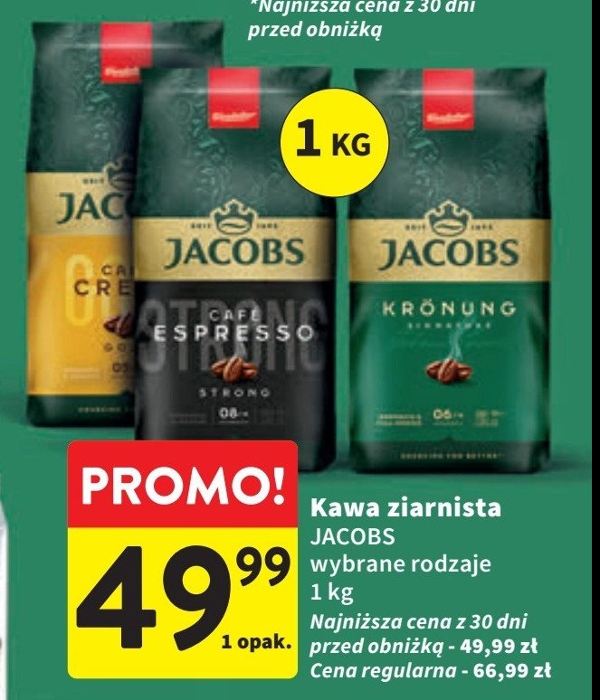 Kawa Jacobs espresso promocja w Intermarche