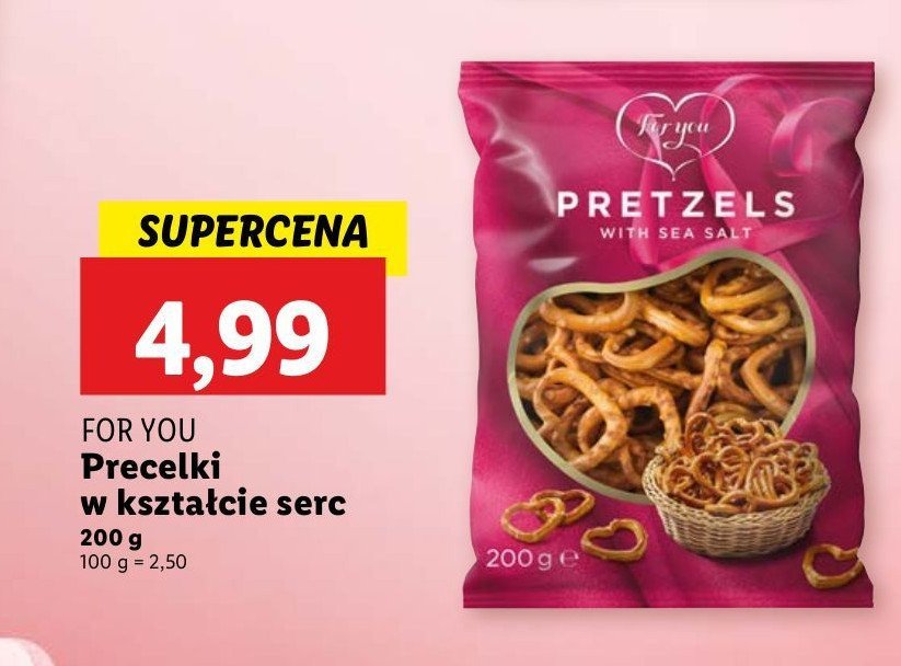 Precelki w kształcie serc For you promocja