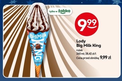 Lody Big Milk King rożek promocja w Żabka