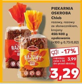 Chleb razowy ze słonecznikiem Oskroba promocja