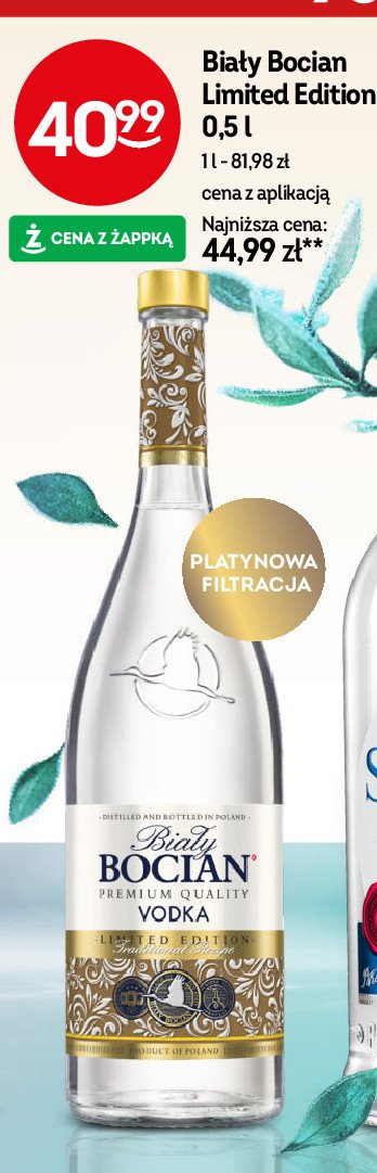 Wódka platinum Biały bocian vodka promocja