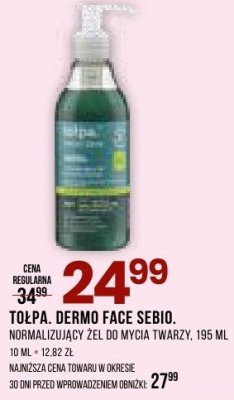 Serio Tołpa Dermo Face Sebio normalizujący żel do mycia twarzy promocja w Drogerie Natura