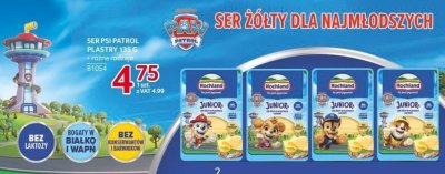 Ser plastry Psi Patrol Hochland 135g różne rodzaje promocja w Selgros