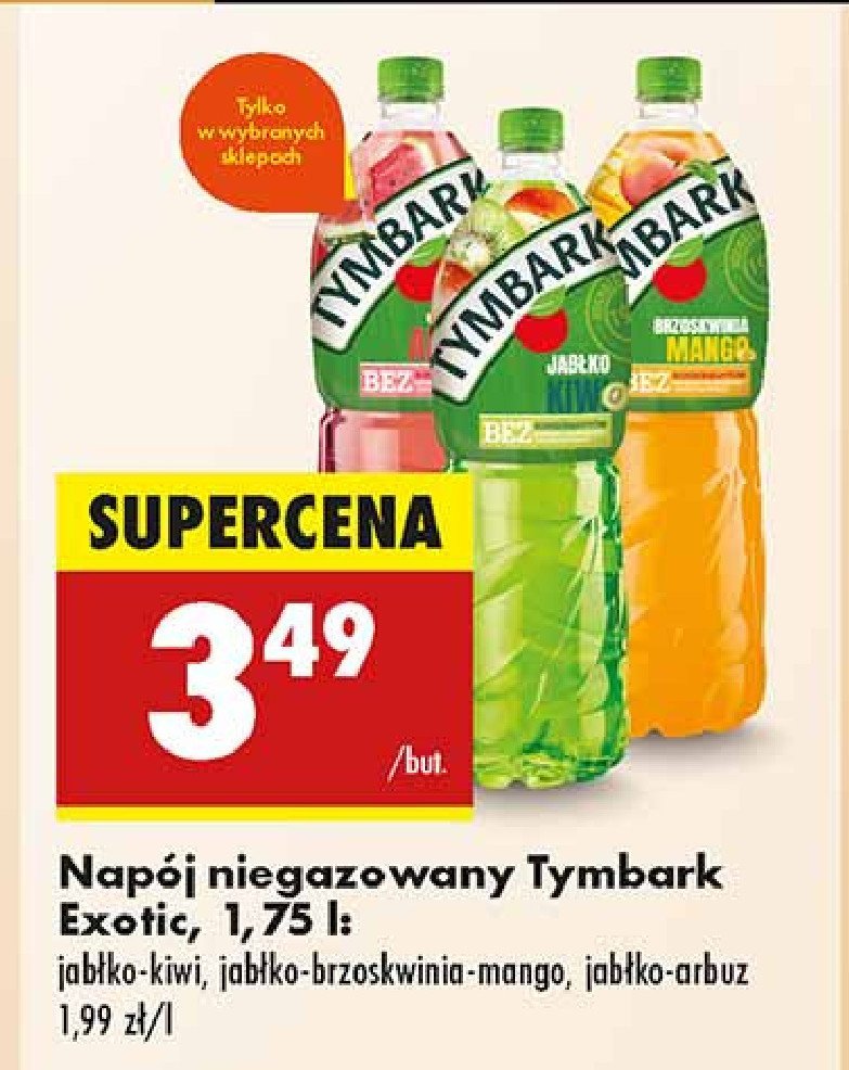 Napój brzoskwinia-mango Tymbark 1936 promocja